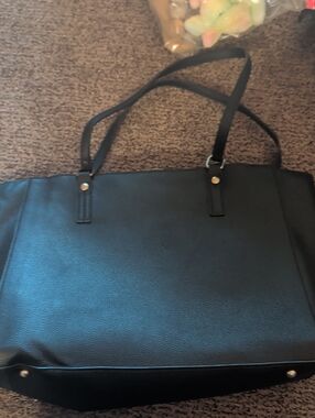 Seven Days Black Leather Purse (Large)